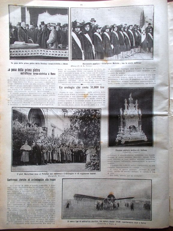 La Tribuna Illustrata 5 Febbraio 1911 Telefonografo Protezione Animali Calisse