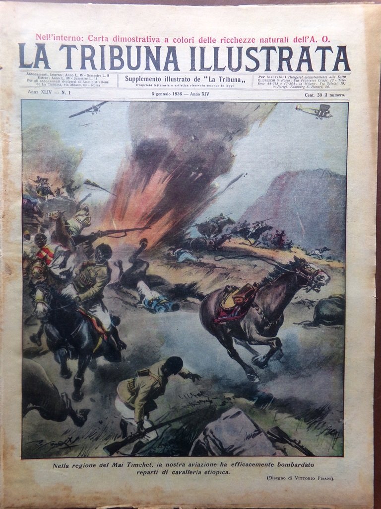 La Tribuna Illustrata 5 Gennaio 1936 Africa Orientale Nam-Dinh Fede …