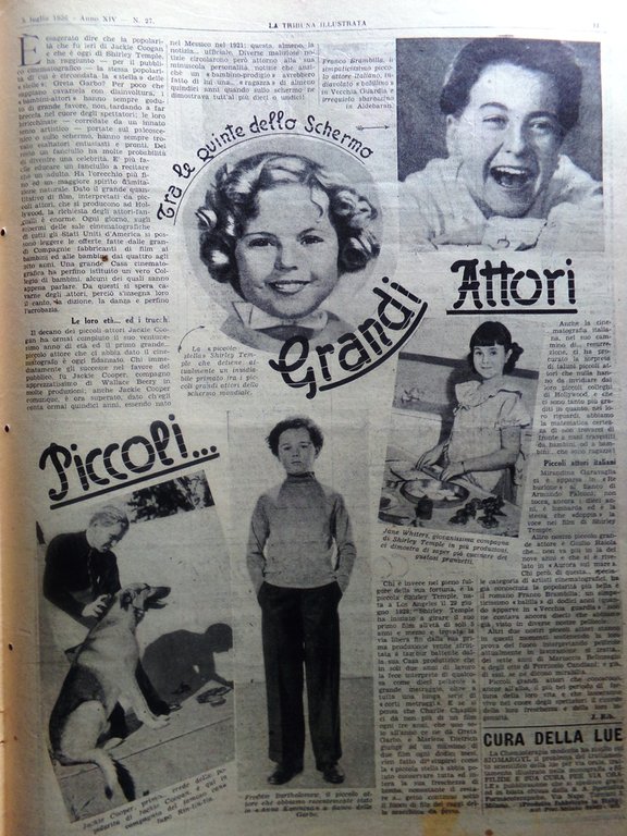 La Tribuna Illustrata 5 Luglio 1936 Ghibli Sanzioni Italia Bersaglieri …