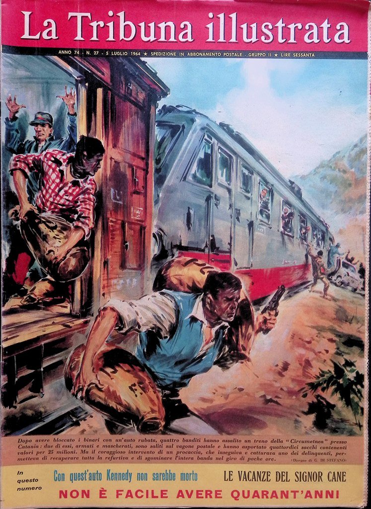 La Tribuna Illustrata 5 Luglio 1964 Circumetnea Perlasco Kennedy Lyn …