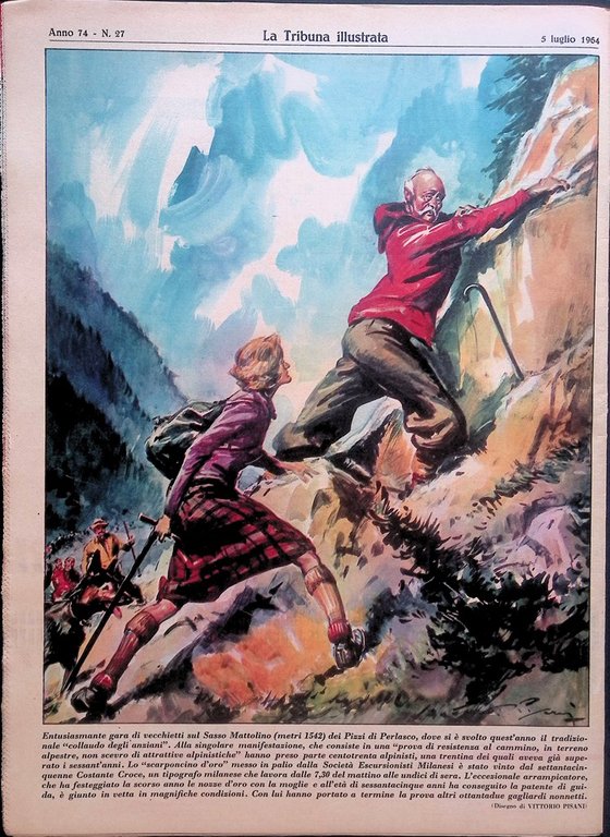 La Tribuna Illustrata 5 Luglio 1964 Circumetnea Perlasco Kennedy Lyn …