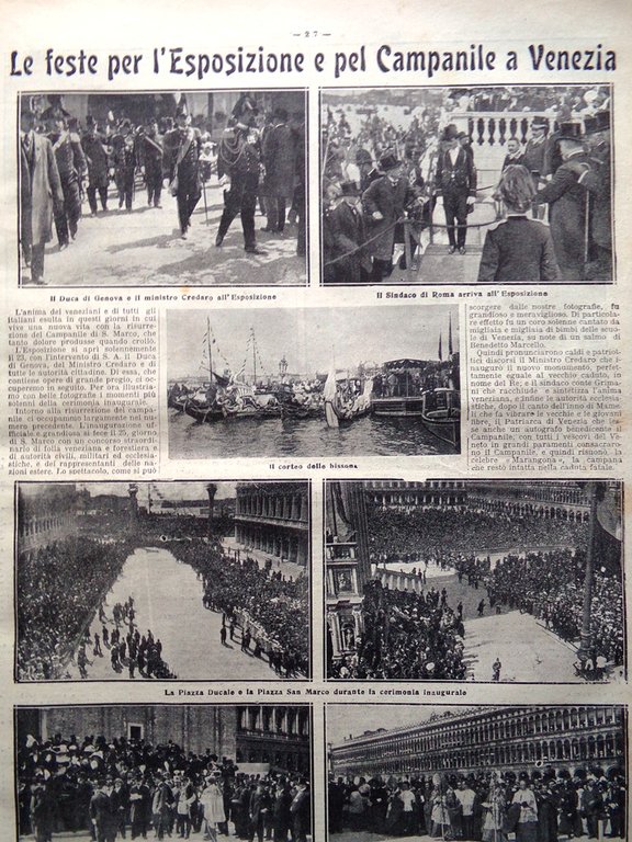 La Tribuna Illustrata 5 Maggio 1912 Naufragio del Titanic Campanile …