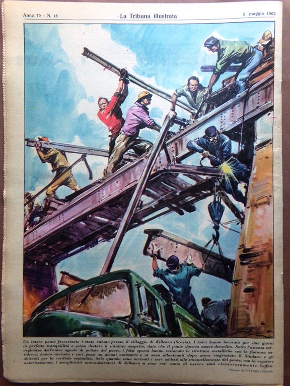 La Tribuna Illustrata 5 Maggio 1963 Abu Simbel Lindbergh Ray …