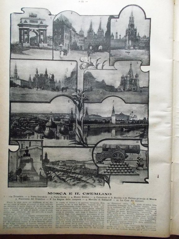 La Tribuna Illustrata 5 Marzo 1905 Sergio di Russia Cremlino …
