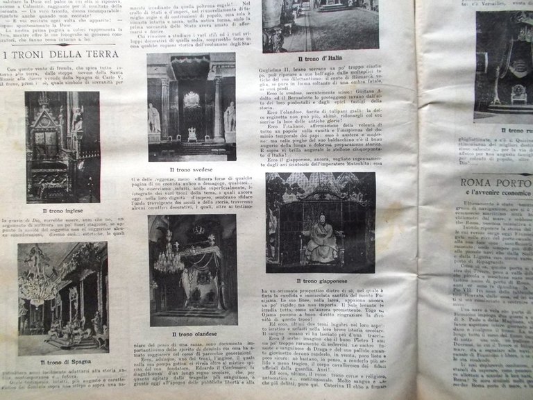 La Tribuna Illustrata 5 Novembre 1905 Eleonora Duse Troni Campania …