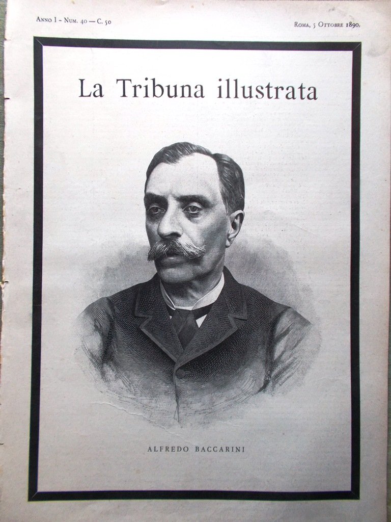 La Tribuna Illustrata 5 Ottobre 1890 Alfredo Baccarini Alhambra Granada …