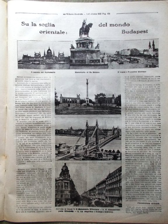 La Tribuna Illustrata 5 Ottobre 1913 Sanchez Budapest Triplice Montagna …