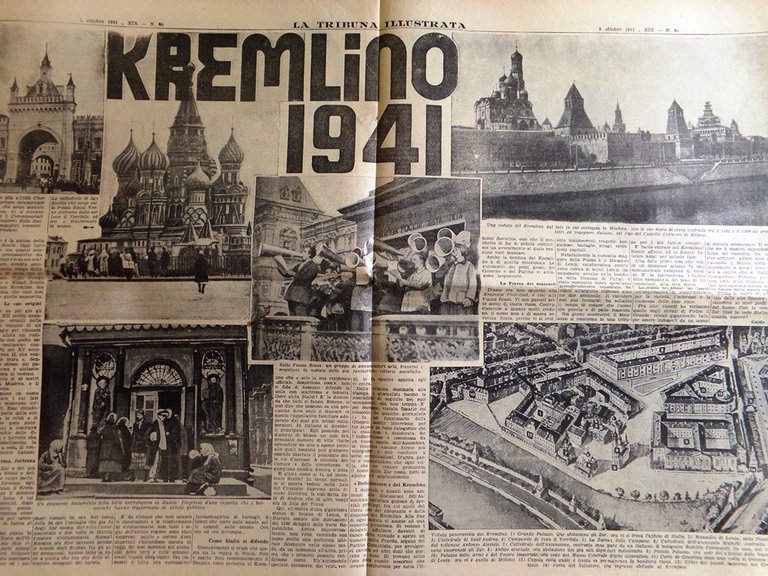 La Tribuna Illustrata 5 Ottobre 1941 WW2 Feriti Guerra Kremlino …