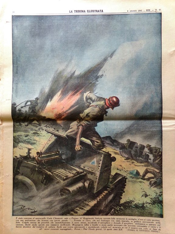 La Tribuna Illustrata 5 Ottobre 1941 WW2 Feriti Guerra Kremlino …