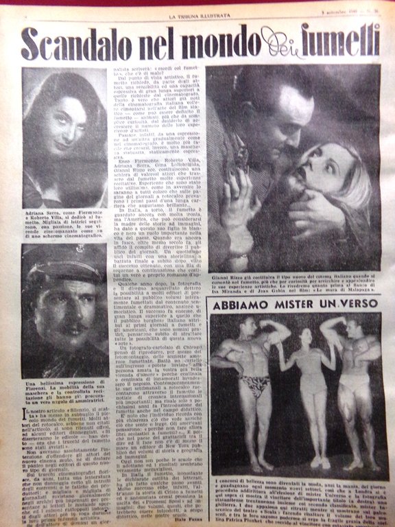 La Tribuna Illustrata 5 Settembre 1948 Carmencita Margutta Tito Fumetti … | Immagine Gallery 2