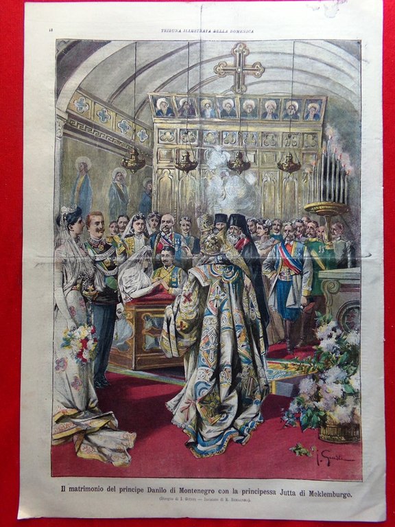 La Tribuna Illustrata 6 Agosto 1899 Treni Sampierdarena Nozze Danilo …