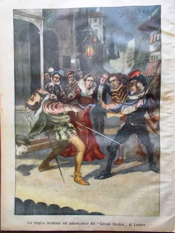 La Tribuna Illustrata 6 Agosto 1905 Sandri Merletti Incendio Milano …