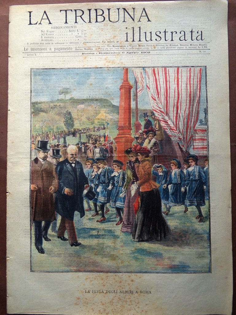 La Tribuna Illustrata 6 Aprile 1902 Terremoto a Scemaka Prinetti …
