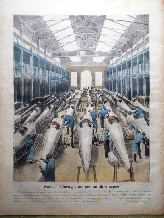 La Tribuna Illustrata 6 Aprile 1919 Natale Palli Tunnel Manica …