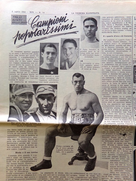 La Tribuna Illustrata 6 Aprile 1941 WW2 Sgambati Jugoslavia Manica …