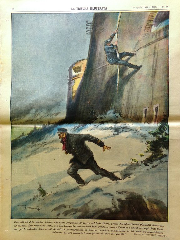 La Tribuna Illustrata 6 Aprile 1941 WW2 Sgambati Jugoslavia Manica …