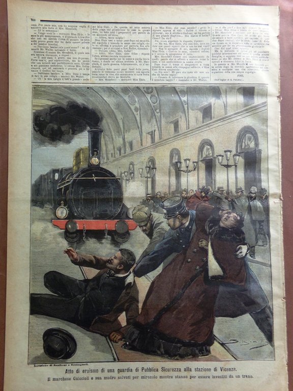 La Tribuna Illustrata 6 Dicembre 1896 Karl Drais Stazione Vicenza …