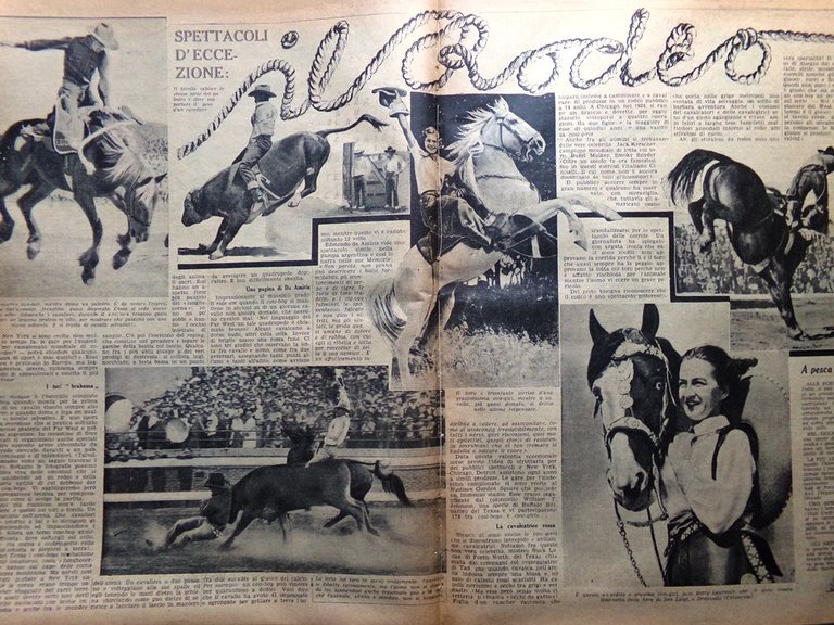 La Tribuna Illustrata 6 Febbraio 1938 Rodeo Draghi Komodo Olanda …