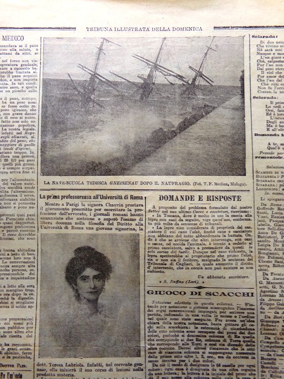 La Tribuna Illustrata 6 Gennaio 1901 Margherita Boeri Transvaal Gneisenau …