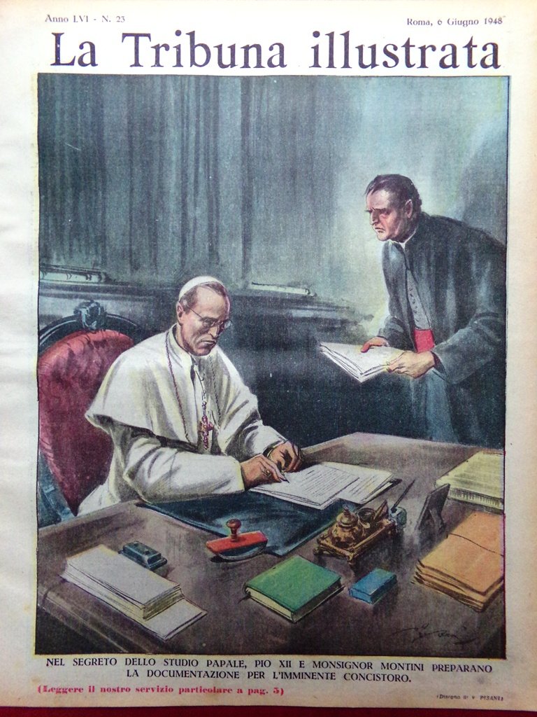 La Tribuna Illustrata 6 Giugno 1948 Concistoro Joe Louis Magnani … | Immagine principale