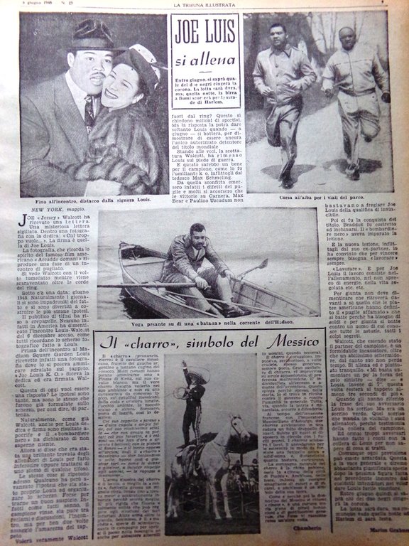 La Tribuna Illustrata 6 Giugno 1948 Concistoro Joe Louis Magnani … | Immagine Gallery 2