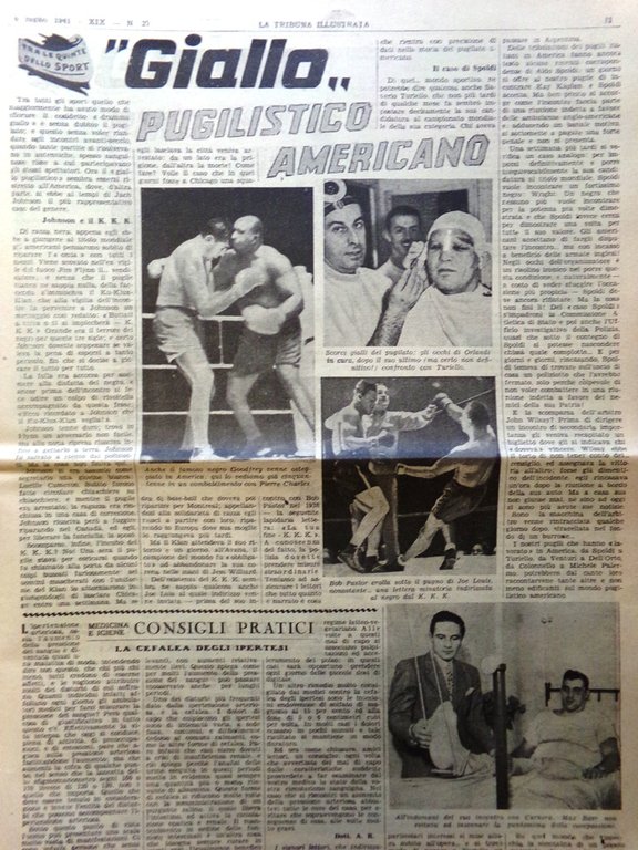 La Tribuna Illustrata 6 Luglio 1941 WW2 Judo Ernesto Rossi …