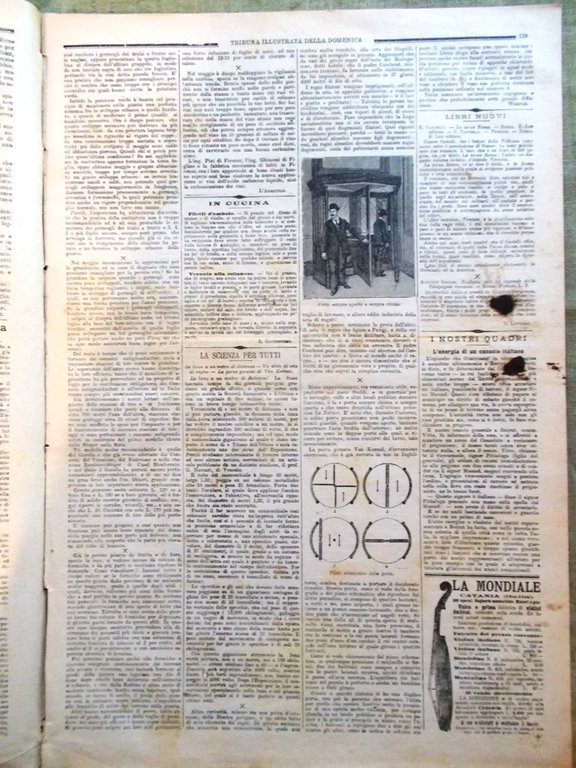 La Tribuna Illustrata 6 Maggio 1900 Pia Marchi Maggi Principe …