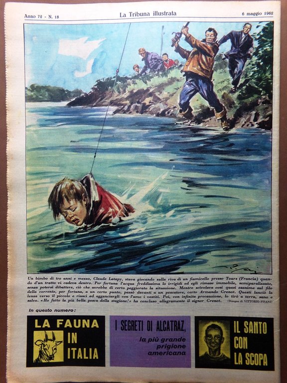 La Tribuna Illustrata 6 Maggio 1962 Alcatraz Wood Armstrong Porres …