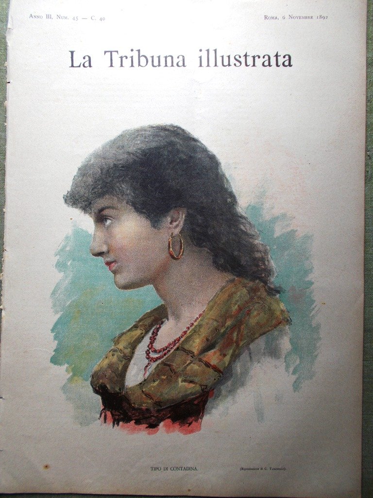 La Tribuna Illustrata 6 Novembre 1892 Trezza Spiritismo Roma Montevideo …