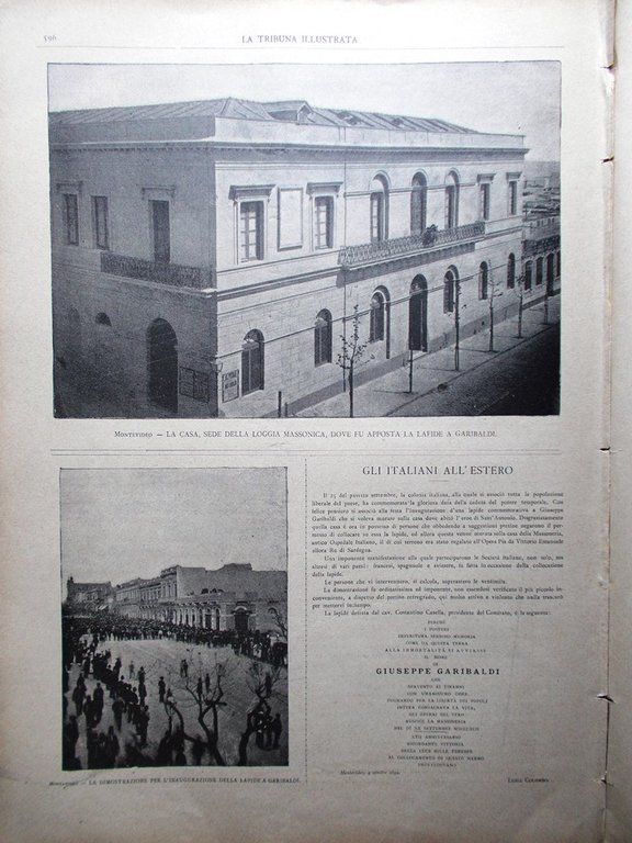 La Tribuna Illustrata 6 Novembre 1892 Trezza Spiritismo Roma Montevideo …
