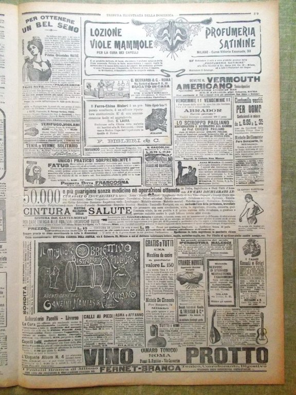 La Tribuna Illustrata 6 Ottobre 1901 Teatro Vicenza Guglielmo Roma …