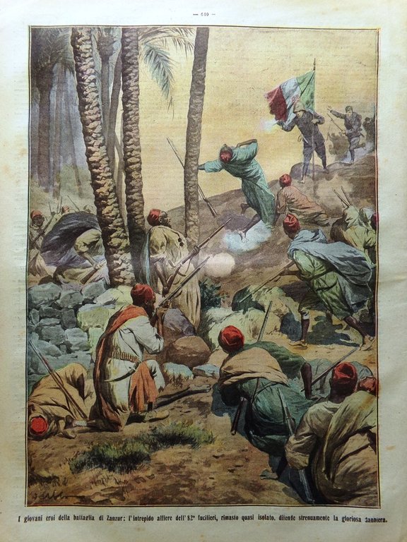 La Tribuna Illustrata 6 Ottobre 1912 Miserabili Derna Zanzur Maggiotto …