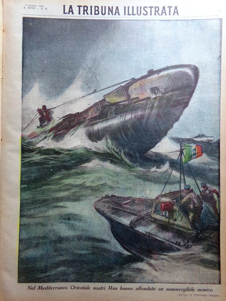 La Tribuna Illustrata 6 Ottobre 1940 WW2 Uranio Transilvania Dobrugia …