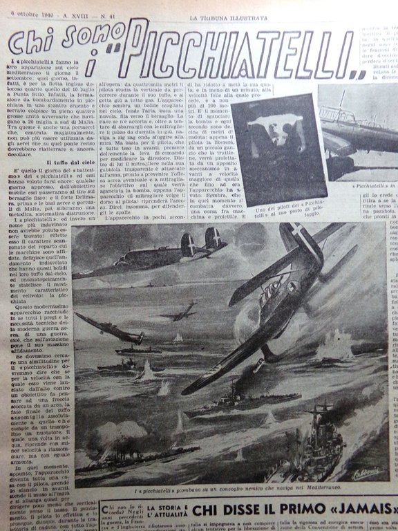 La Tribuna Illustrata 6 Ottobre 1940 WW2 Uranio Transilvania Dobrugia …
