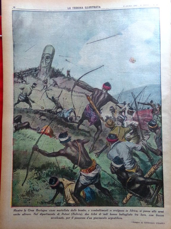La Tribuna Illustrata 6 Ottobre 1940 WW2 Uranio Transilvania Dobrugia …