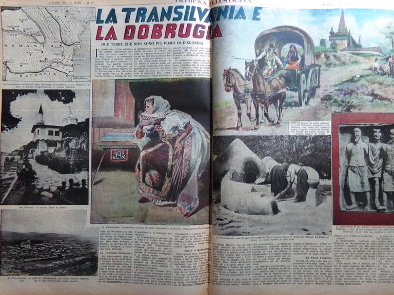 La Tribuna Illustrata 6 Ottobre 1940 WW2 Uranio Transilvania Dobrugia …