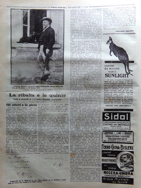 La Tribuna Illustrata 7 Aprile 1912 Scavi di Pompei Trinità …