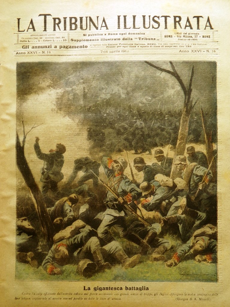 La Tribuna Illustrata 7 Aprile 1918 WW1 Arditi Murray Croce … | Immagine principale