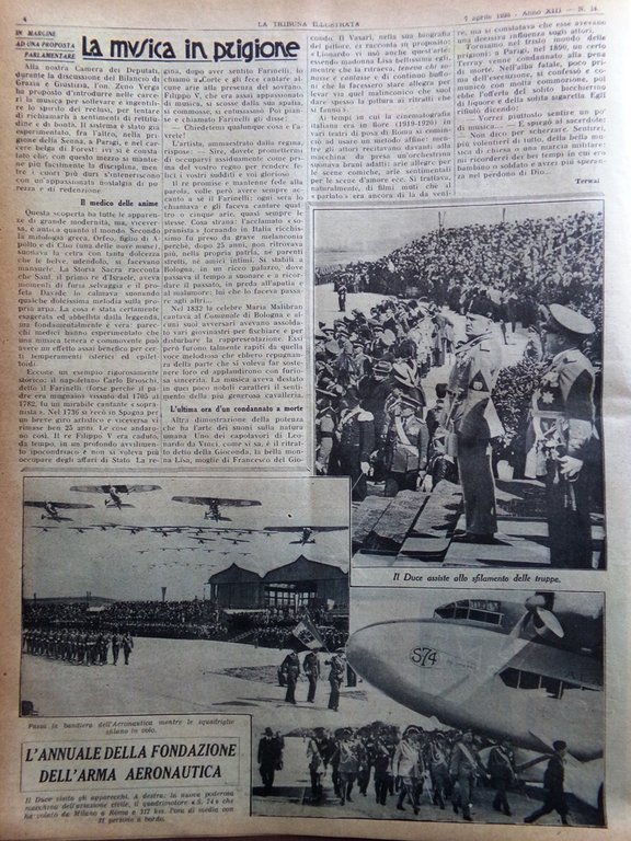La Tribuna Illustrata 7 Aprile 1935 Ariani Radium Duce Eritrea …
