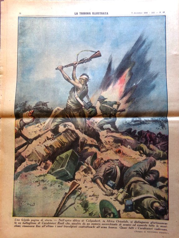 La Tribuna Illustrata 7 Dicembre 1941 WW2 Battaglia in Marmarica …