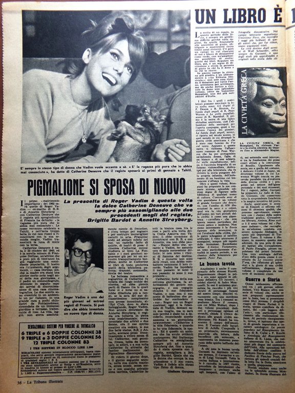 La Tribuna Illustrata 7 Gennaio 1962 Bardot Pigmei Mills Spionaggio …