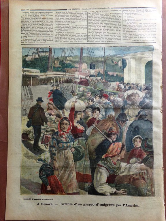 La Tribuna Illustrata 7 Giugno 1896 Processo Baratieri Emigranti Ciclismo …