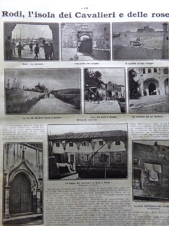 La Tribuna Illustrata 7 Luglio 1912 Isola Rodi Lotta Rousseau …