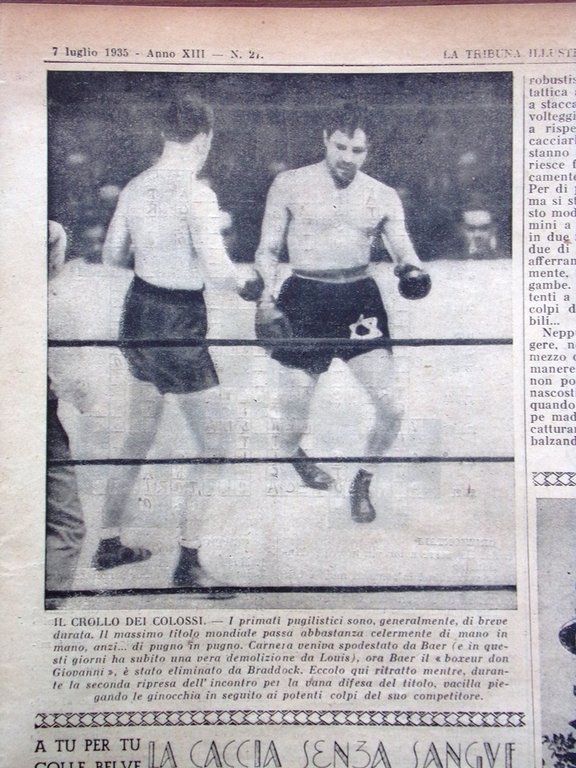 La Tribuna Illustrata 7 Luglio 1935 Duce Grano Mostra Nave …