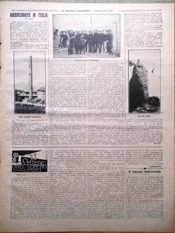 La Tribuna Illustrata 7 Novembre 1920 Bolscevismo Americanate Irlanda Templemore