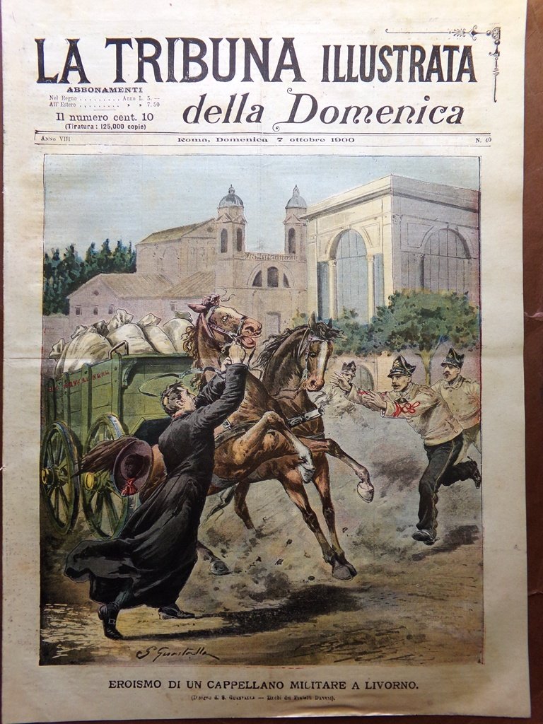 La Tribuna Illustrata 7 Ottobre 1900 Teatro Monumento Umberto Fiesole …