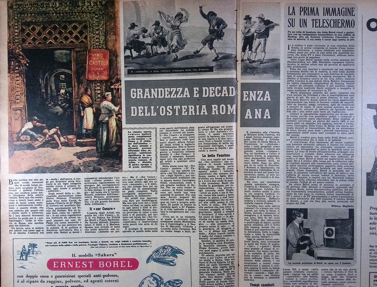 La Tribuna Illustrata 7 Ottobre 1956 Televisione Carol Doppiaggio Fontana …