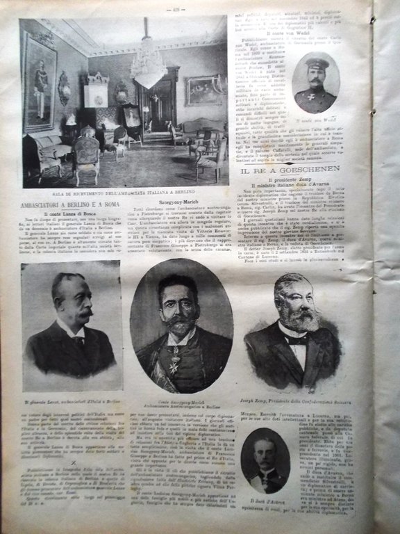 La Tribuna Illustrata 7 Settembre 1902 Re d'Italia Berlino Vallombrosa …
