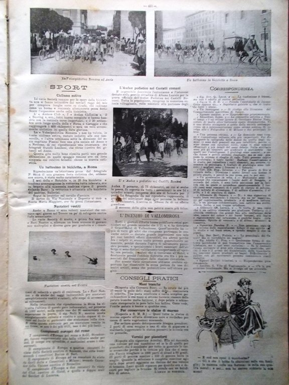 La Tribuna Illustrata 7 Settembre 1902 Re d'Italia Berlino Vallombrosa …