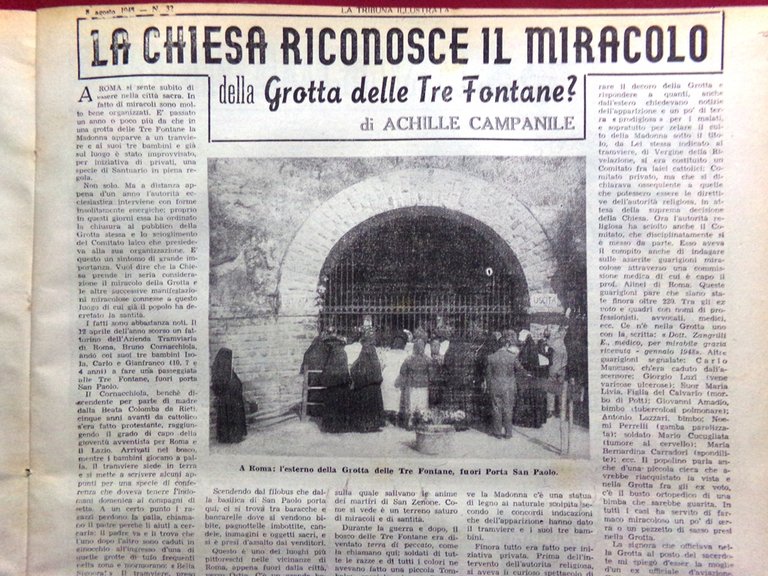 La Tribuna Illustrata 8 Agosto 1948 Mikado Arthur Graziosi Quadrini … | Immagine Gallery 2